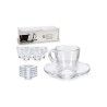 Set 6 tazzine in vetro con piattino modello Aqua da 7 cl - Pasabahce