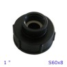 GHIERA RIDUTTORE ADATTATORE PER CISTERNE 1" S60x6