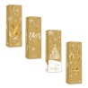BUSTA CARTA PER BOTTIGLIE CM 12x8,5x36 GOLD CHRISTMAS