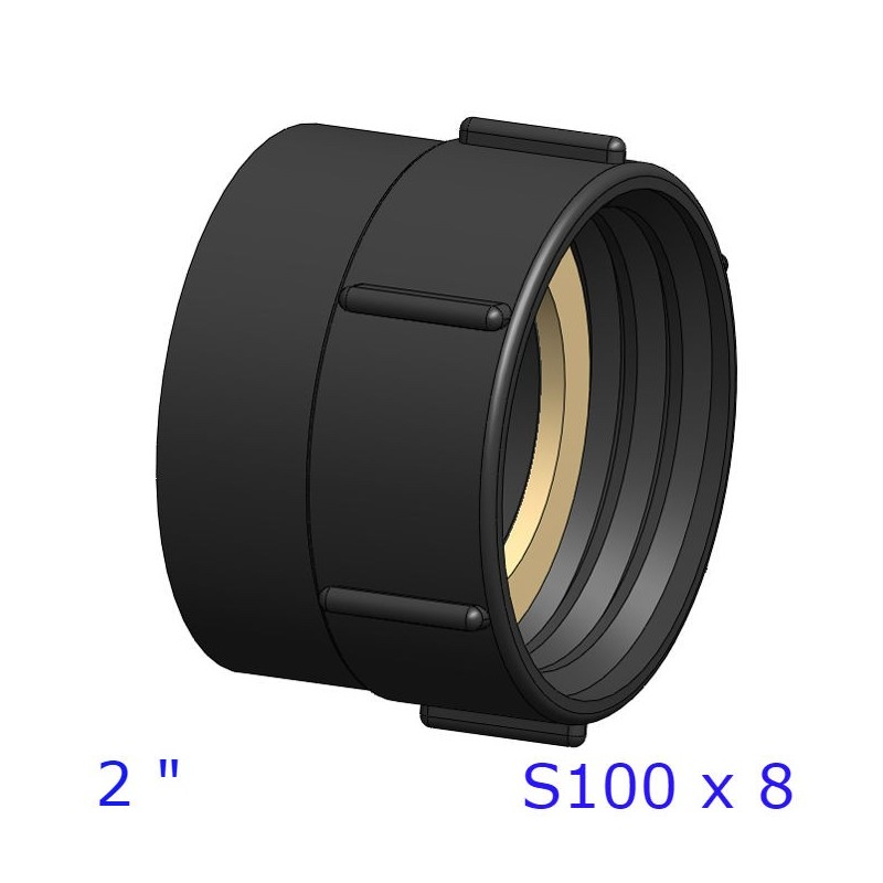 GHIERA RIDUTTORE ADATTATORE PER CISTERNE 2" S100x8