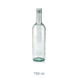 BOTTIGLIA BORDOLESE VINO 750 ml TRASPARENTE