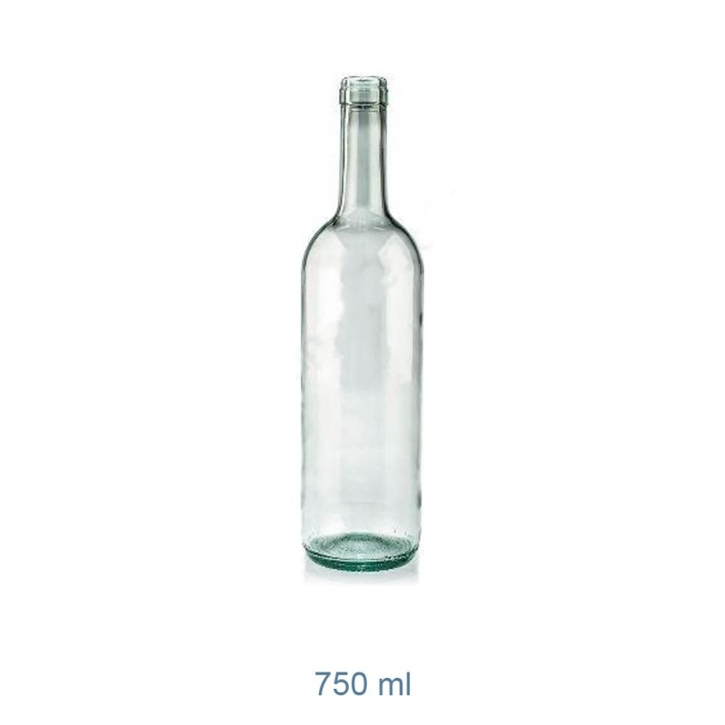 BOTTIGLIA BORDOLESE VINO 750 ml TRASPARENTE