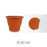 VASO PLASTICA CAPRI ROTONDO CM 40