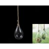 GOCCIA PER DECORAZIONI IN VETRO CON FUNE CM 12x24 H