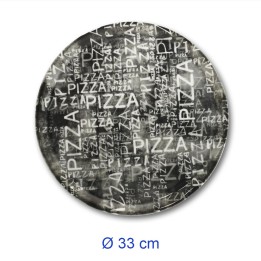 Piatto porcellana per pizza cm 33 Black e White - Saturnia