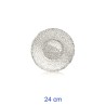 PIATTO VETRO TRASPARENTE GOCCE FONDO CM 24 SET 6 Pz