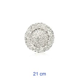 PIATTO VETRO TRASPARENTE GOCCE FRUTTA CM 21 SET 6 Pz
