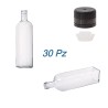 30 pz Bottiglie vetro quadrate complete di tappi da 500 ml