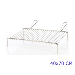 GRATICOLA A TONDINO CROMATA 2 MANIGLIE CM 40x70