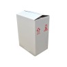 Scatola cartone anonimo bianco per imballaggio bottiglie vino