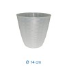 Ciotola porta vaso trasparente effetto paglia cm 14 Bama