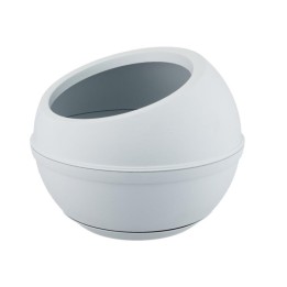 Vaso a forma di sfera per piante e fiori cm 40 bianco