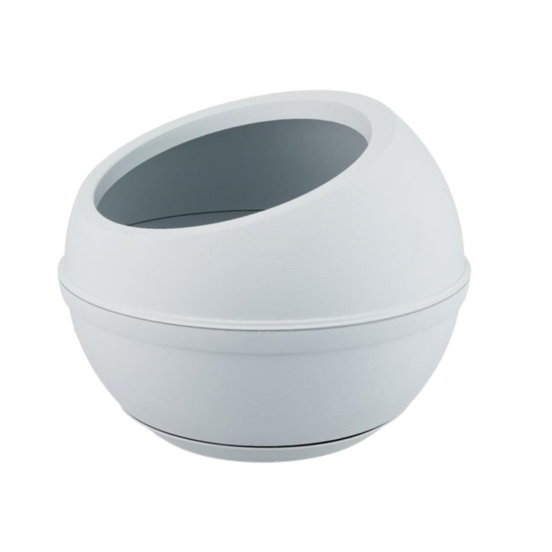 Vaso a forma di sfera per piante e fiori cm 40 bianco