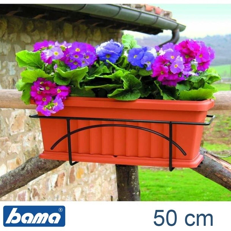 Balconetta porta fiori Iris Bama con ferro nero cm 50