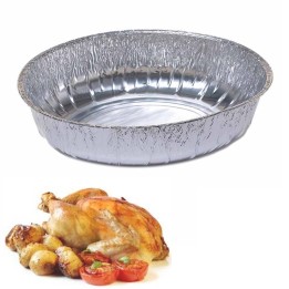 VASCHETTA IN ALLUMINIO PER POLLO OVALE Pz 2