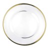 Set 2 sottopiatti in vetro VIDIVI con bordo oro Essenze
