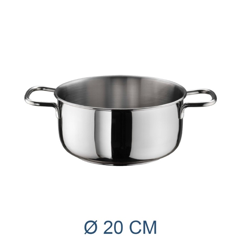 CASSERUOLA ACCIAIO INOX PLUS CM 20