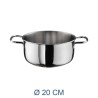 CASSERUOLA ACCIAIO INOX PLUS CM 20