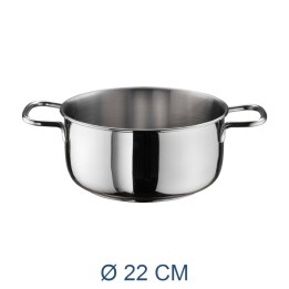 CASSERUOLA ACCIAIO INOX PLUS CM 22