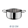 CASSERUOLA ACCIAIO INOX PLUS CM 22