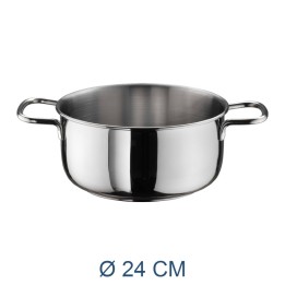 CASSERUOLA ACCIAIO INOX PLUS CM 24