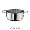 CASSERUOLA ACCIAIO INOX PLUS CM 24