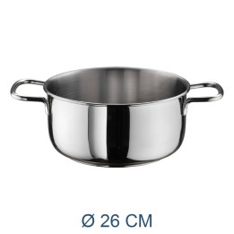 CASSERUOLA ACCIAIO INOX PLUS CM 26