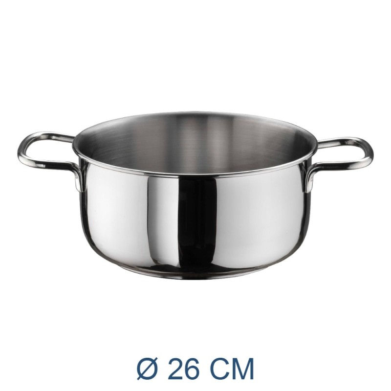 CASSERUOLA ACCIAIO INOX PLUS CM 26