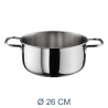 CASSERUOLA ACCIAIO INOX PLUS CM 26