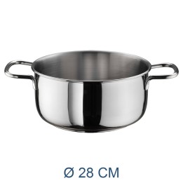 CASSERUOLA ACCIAIO INOX PLUS CM 28