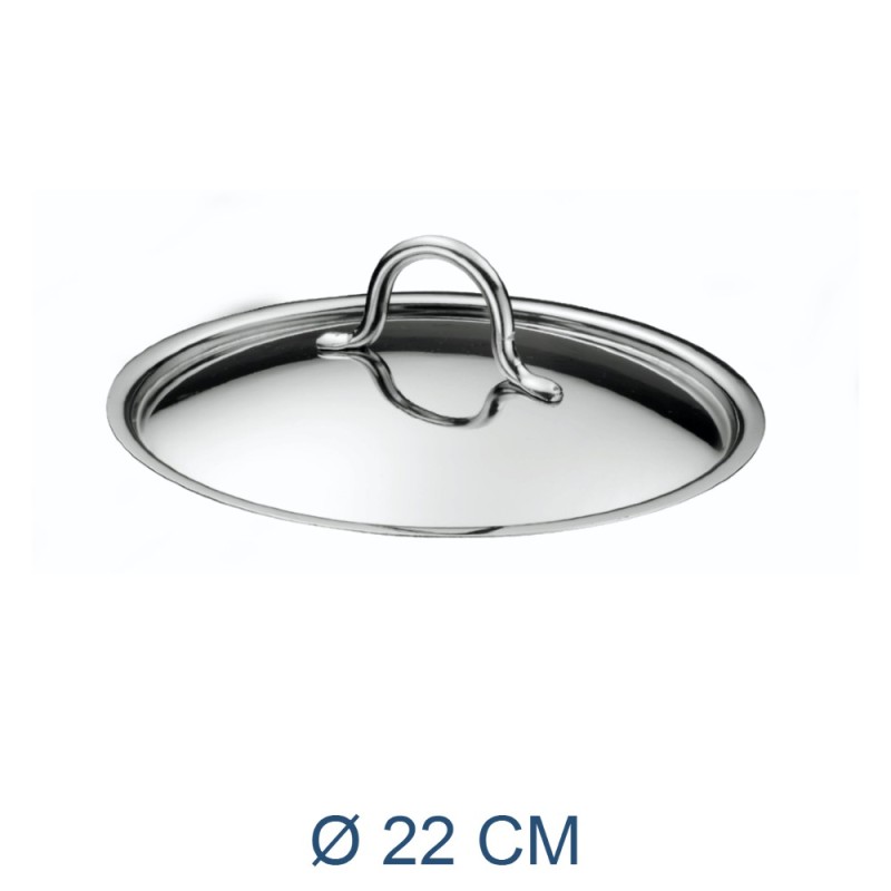 COPERCHIO ACCIAIO INOX PRIMA CM 22