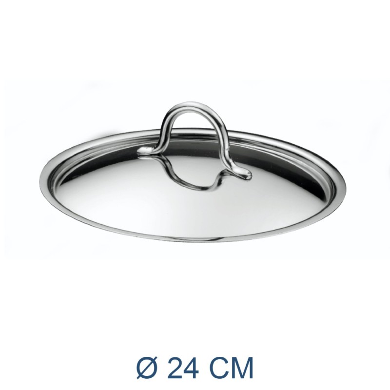 COPERCHIO ACCIAIO INOX PRIMA CM 24