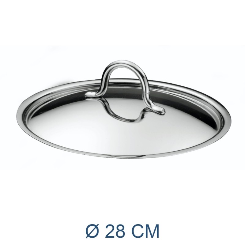 COPERCHIO ACCIAIO INOX PRIMA CM 28