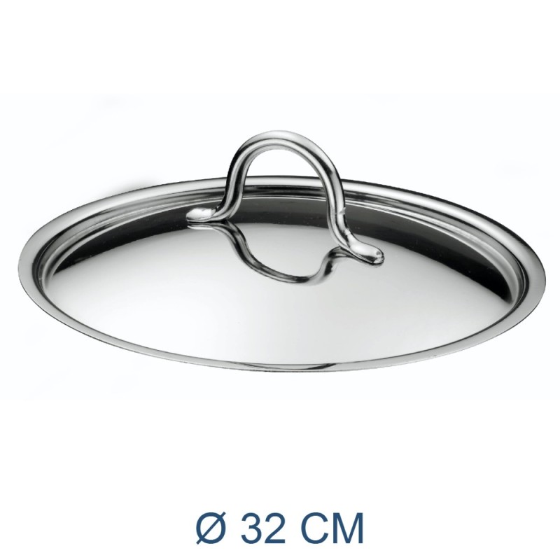 COPERCHIO ACCIAIO INOX PRIMA CM 32