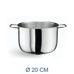 PENTOLA ACCIAIO INOX ECOLINE CM 20