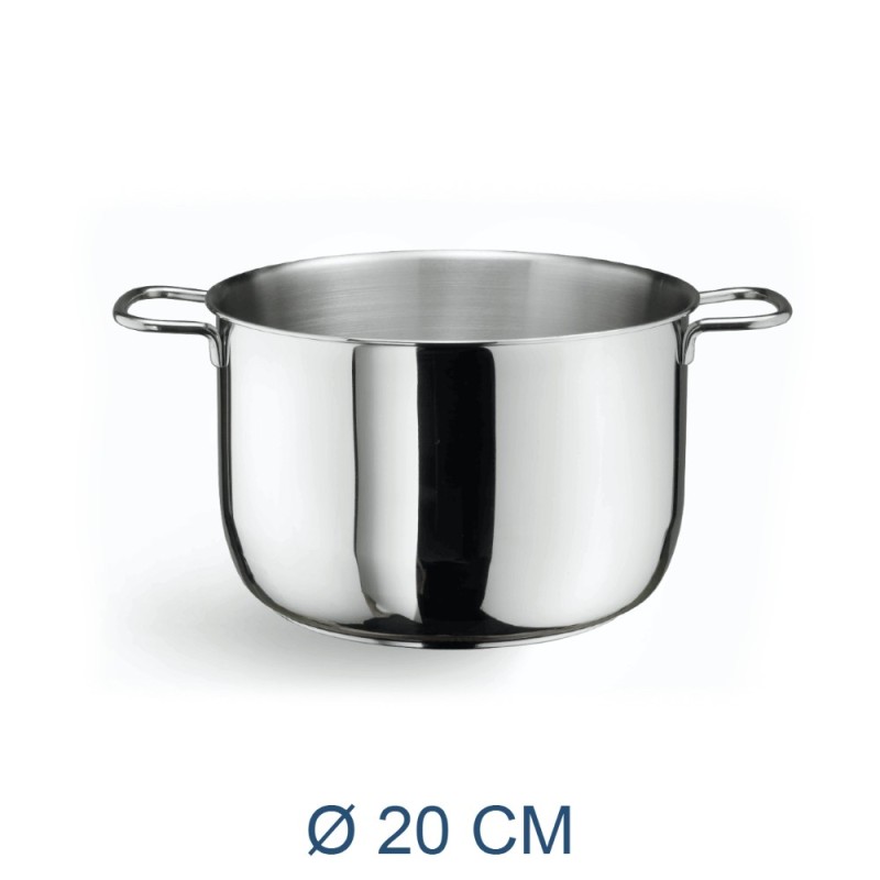 PENTOLA ACCIAIO INOX ECOLINE CM 20