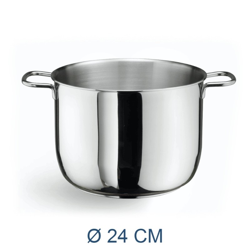 PENTOLA ACCIAIO INOX ECOLINE CM 24