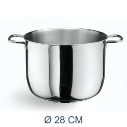 PENTOLA ACCIAIO INOX ECOLINE CM 28
