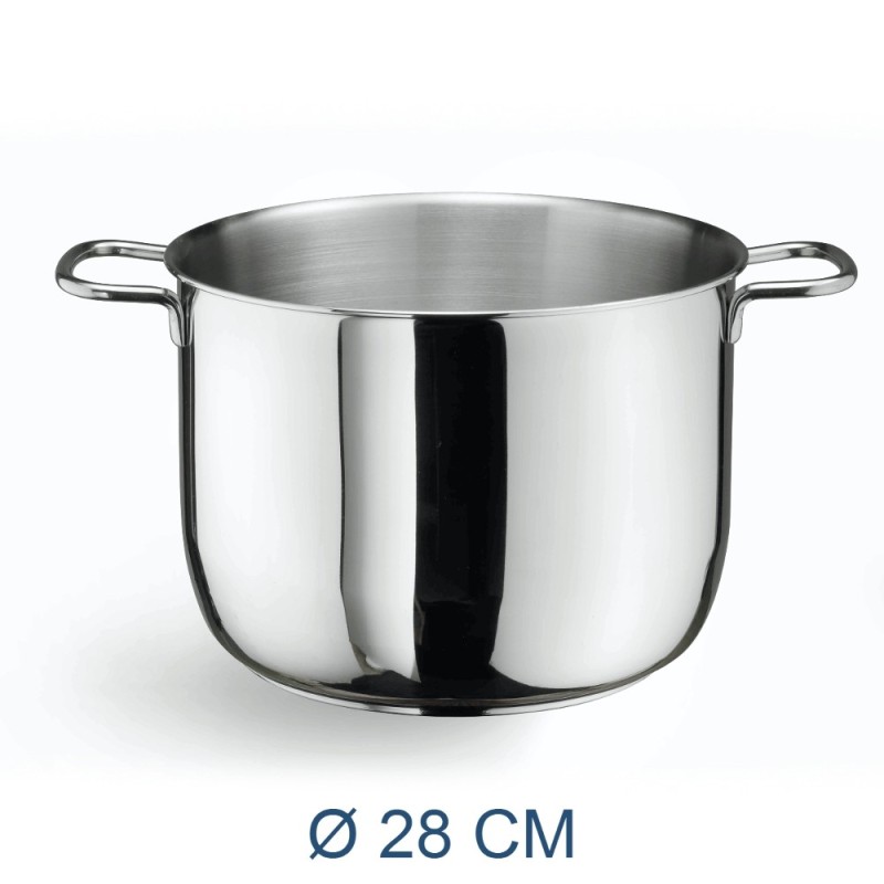 PENTOLA ACCIAIO INOX ECOLINE CM 28