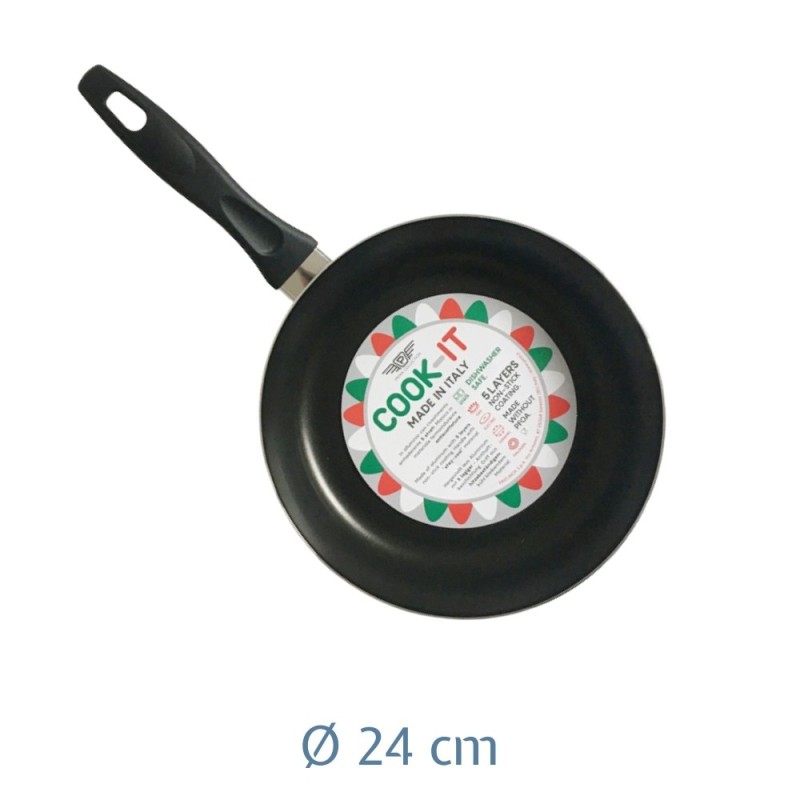 PADELLA ANTIADERENTE ALLUMINIO COOK-IT CM 24