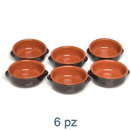 Set 6 tegamini in terracotta smaltati Colì