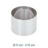 ANELLO PASTICCERIA PER GELATO ACCIAIO INOX 8 CM