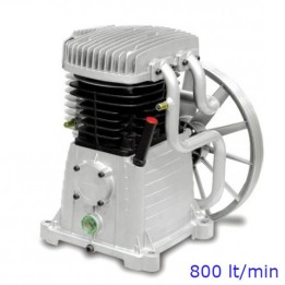 GRUPPO POMPANTE COMPRESSORE ARIA 800 L/MIN TESTATA 2 CILINDRI 2 STADI 5,5KW 7,5 HP