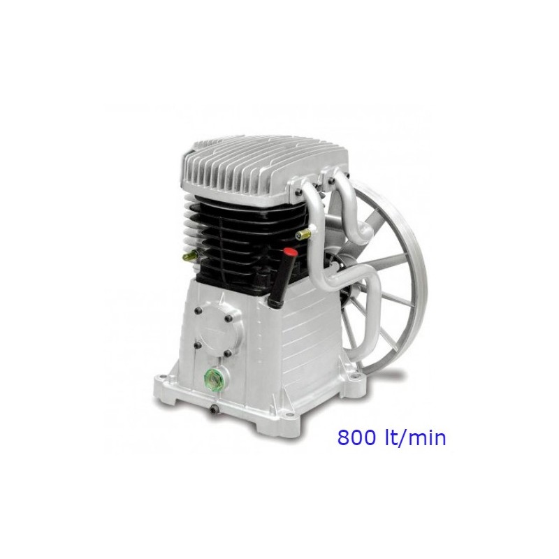 GRUPPO POMPANTE COMPRESSORE ARIA 800 L/MIN TESTATA 2 CILINDRI 2 STADI 5,5KW 7,5 HP