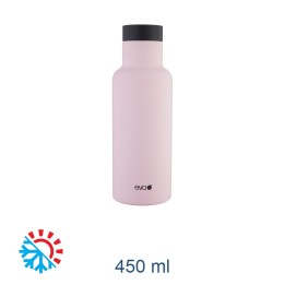 BOTTIGLIA TERMICA ACCIAIO CON TAPPO AUTOMATICO 450 ML ROSA