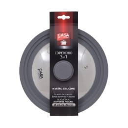COPERCHIO IN VETRO CON SILICONE CM 20-22-24