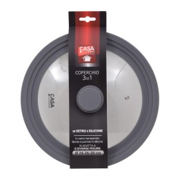 COPERCHIO IN VETRO CON SILICONE CM 24-26-28