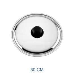 COPERCHIO INOX CM 30 CON POMELLO PLASTICA