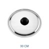 COPERCHIO INOX CM 30 CON POMELLO PLASTICA