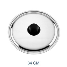 COPERCHIO INOX CM 34 CON POMELLO PLASTICA